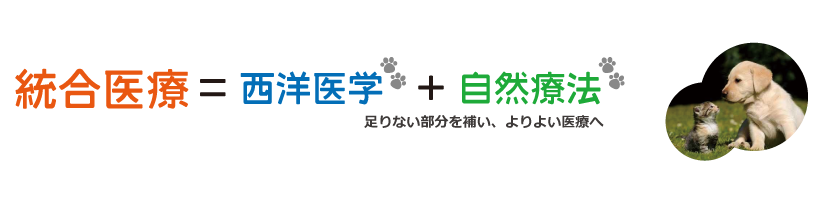 富山犬猫統合クリニック　統合医療＝西洋医学＋自然療法　足りない部分を補い、よりよい医療へ